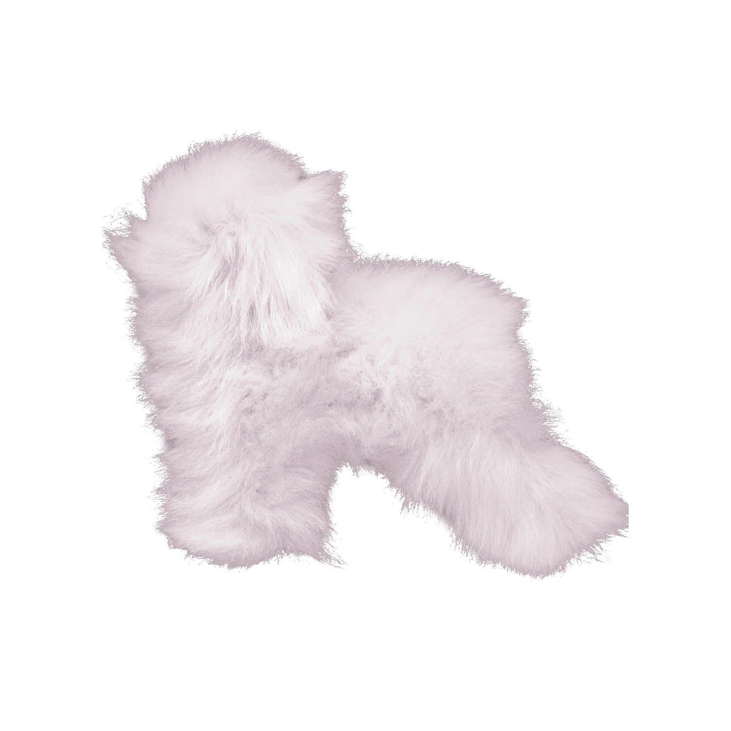 STD12A1 PELUCHE PELO LARGO BLANCO MANIQUI POODLE - Imagen 1
