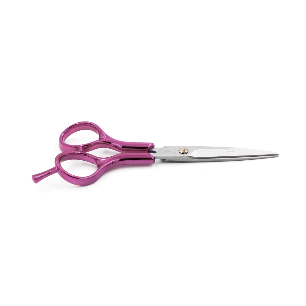 TY9642SV-PR TIJERA MICRODENTADA METALIZADA 6″ STRONG SCISSORS PURPURA - Imagen 1